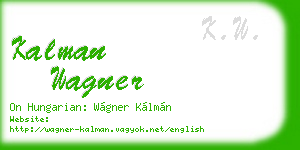 kalman wagner business card