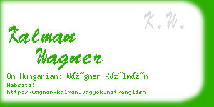 kalman wagner business card